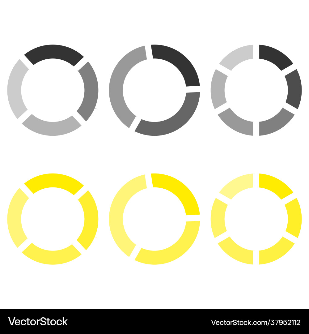Set progress indicator circles icon Set progress indicator circles icon vector image
