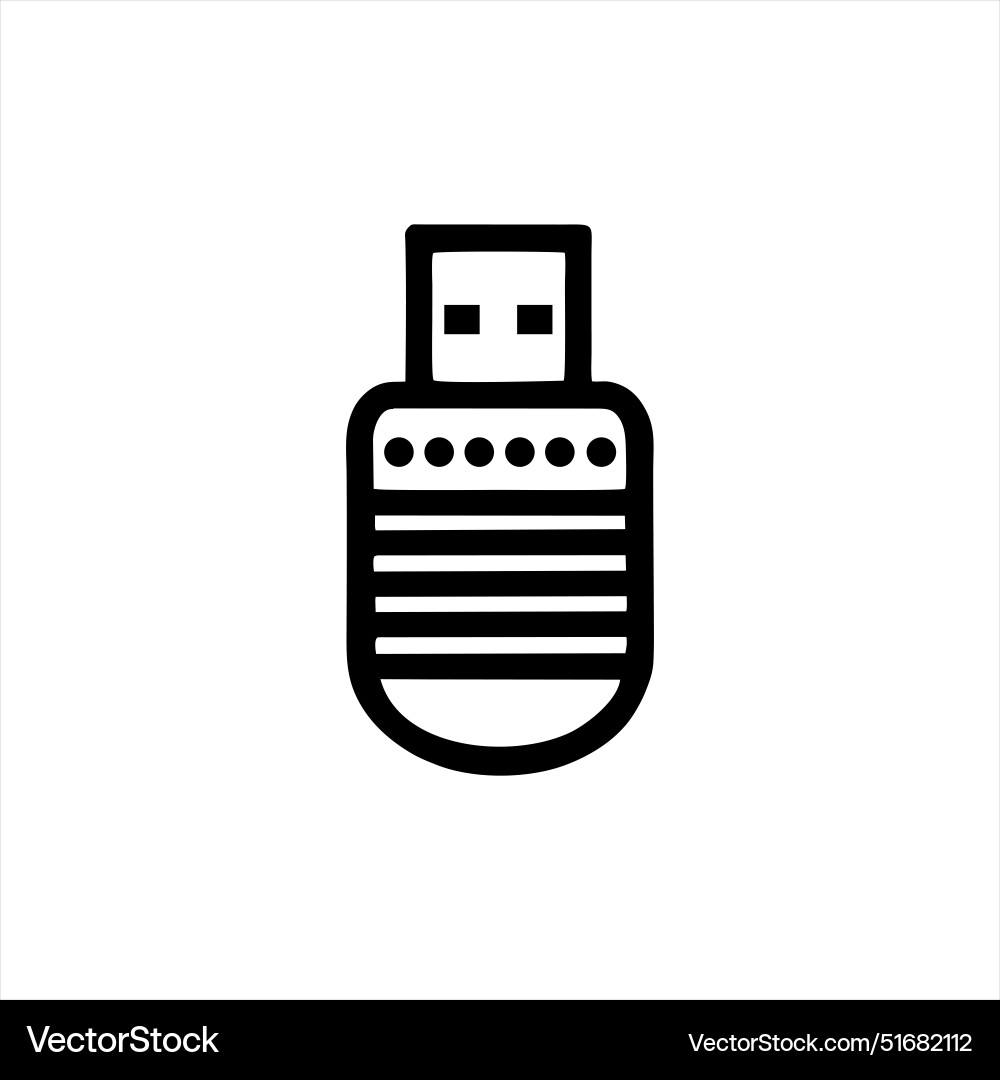 Simple usb flash disk with minimalist and modern Simple usb flash disk with minimalist and modern vector image