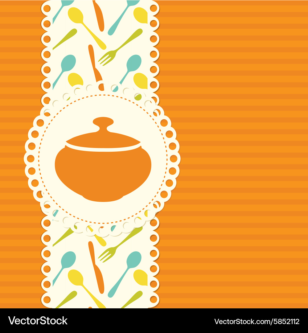 Tableware Pattern Background vector image
