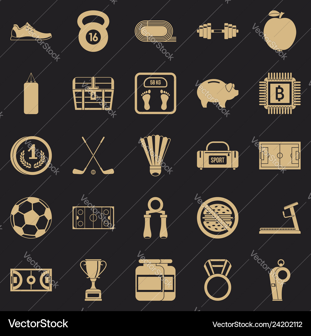 Weekend icons set simple style Weekend icons set simple style vector image