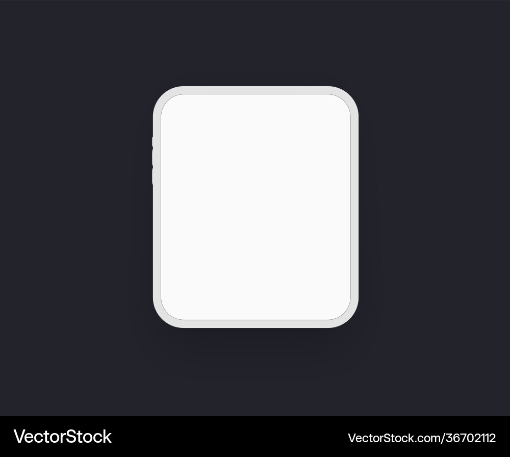 White tablet mockup mobile convenient web device White tablet mockup mobile convenient web device vector image