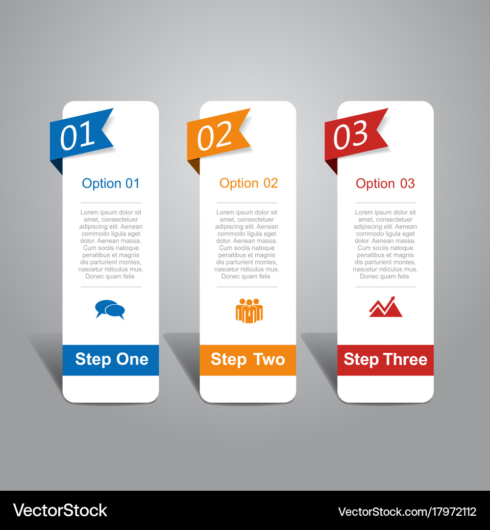 Workflow Steps & Options Template vector image