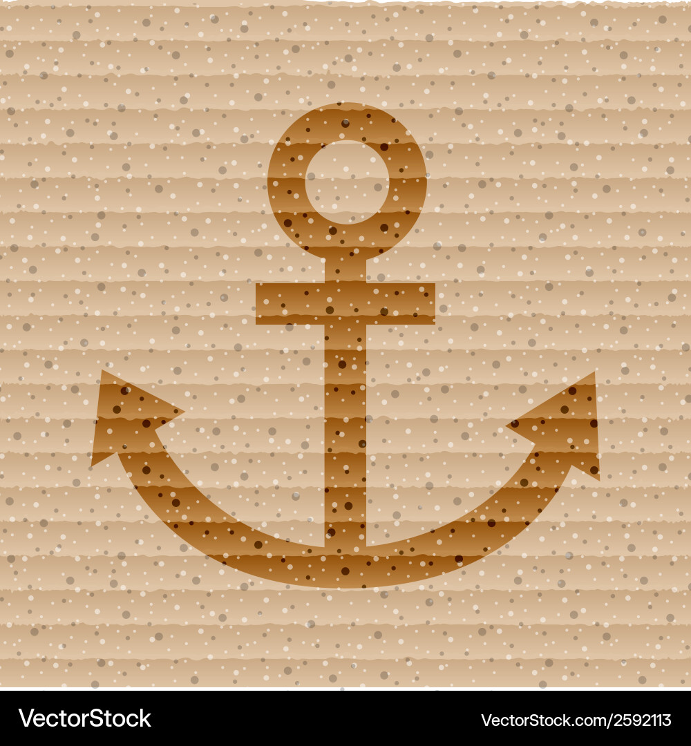 Anchor flat modern web button and space for your vector image