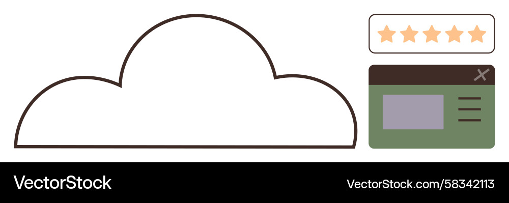Cloud Computing Interface with Rating Vector Image