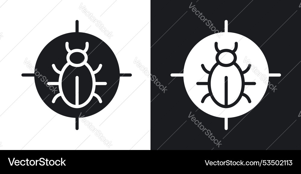 Debugline in thin line black color flat simple vector image