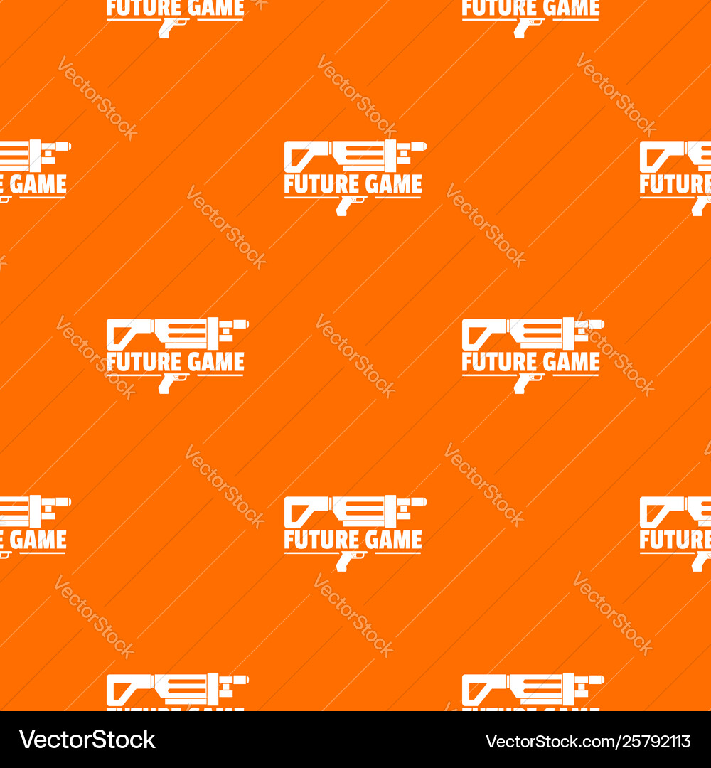 Future game pattern orange Future game pattern orange vector image