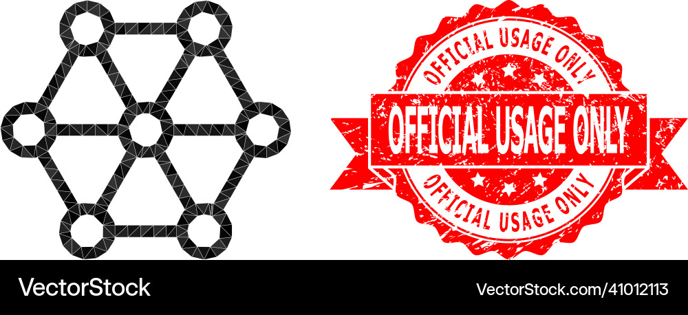 Grunge official usage only seal and link system Grunge official usage only seal and link system Vector Image