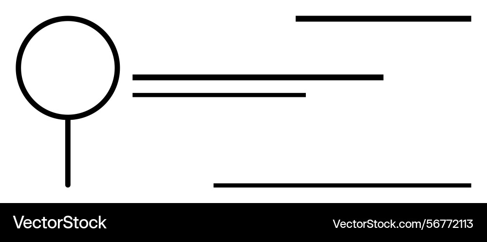 Minimalist linear search concept with magnifying Minimalist linear search concept with magnifying vector image