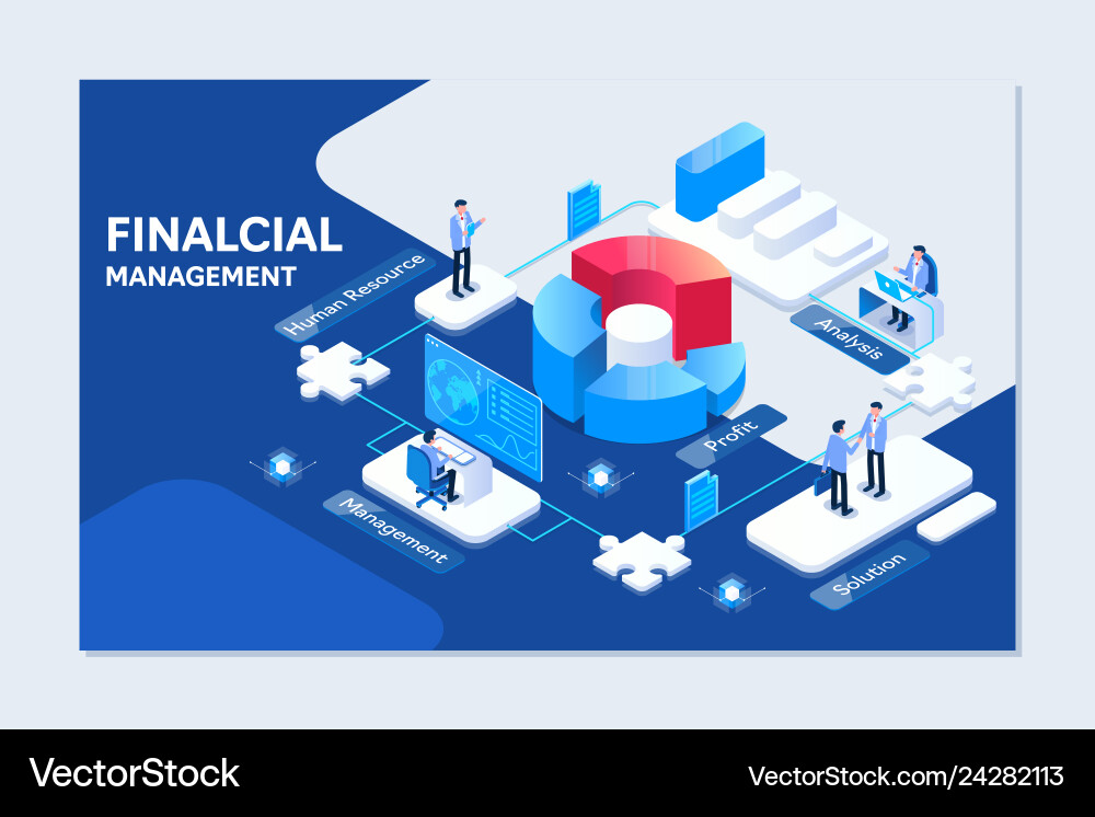 Project management financial report strategy Project management financial report strategy vector image