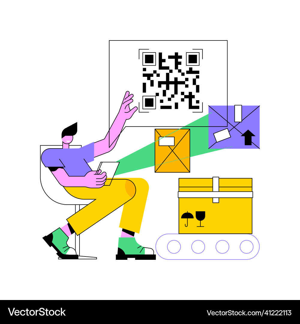 Qr code abstract concept Qr code abstract concept vector image