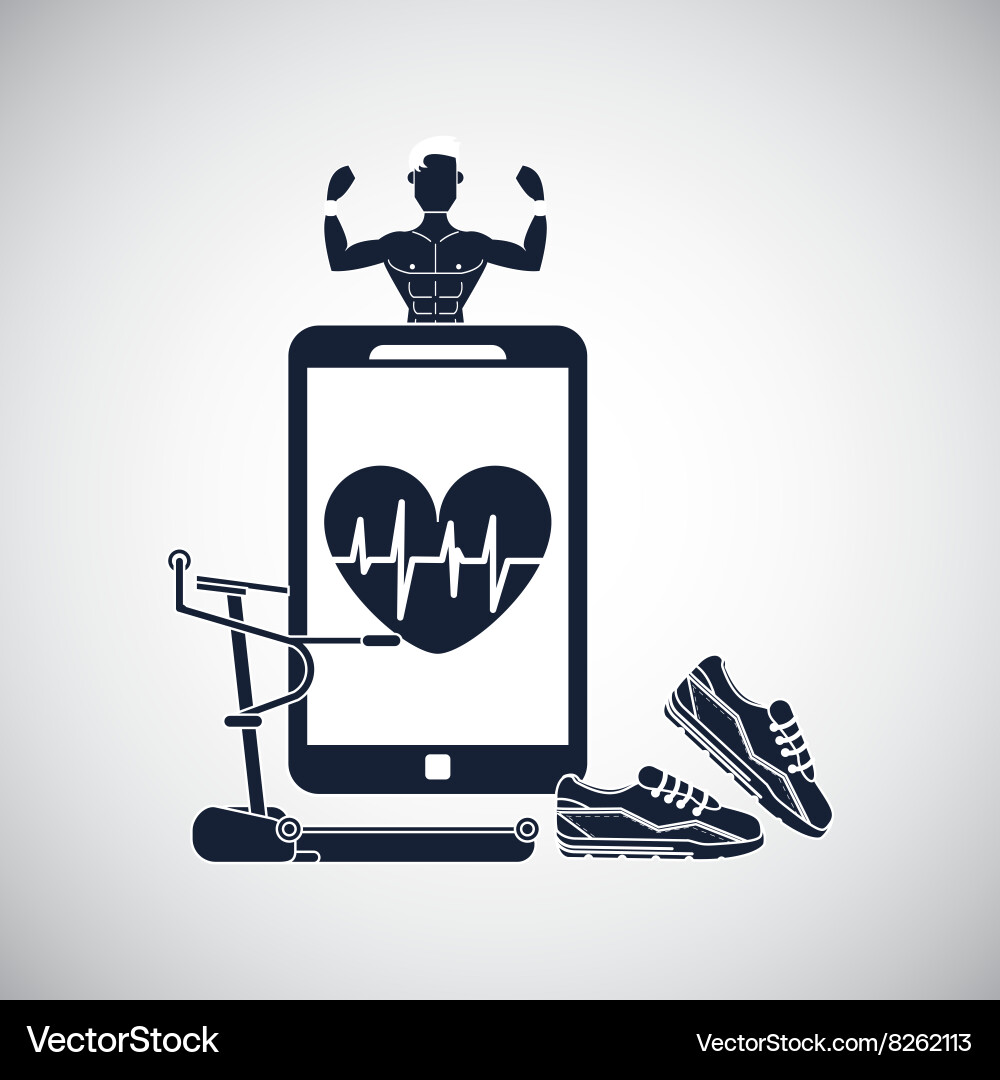 Running machine icon design Vector Image