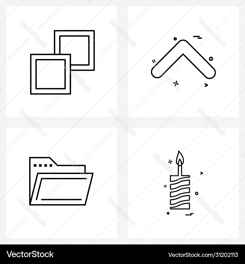 Set 4 universal line icons programming vector image