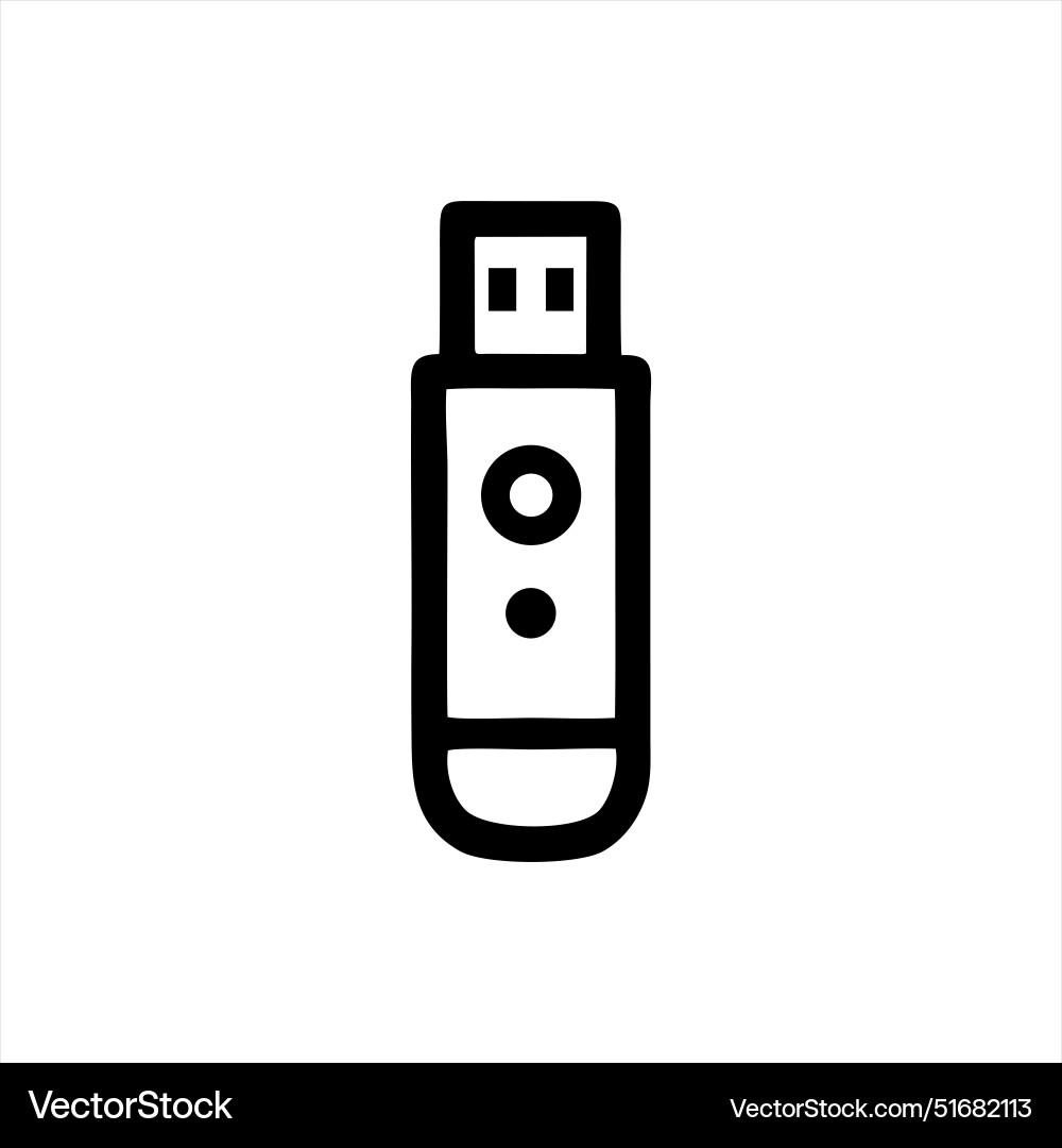 Simple usb flash disk with minimalist and modern Simple usb flash disk with minimalist and modern vector image