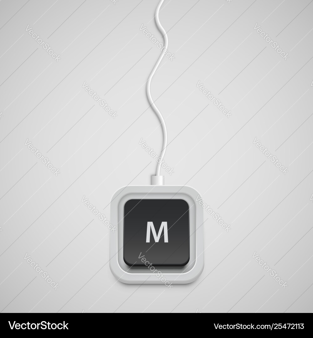 Simplified keyboard with one character only Simplified keyboard with one character only vector image