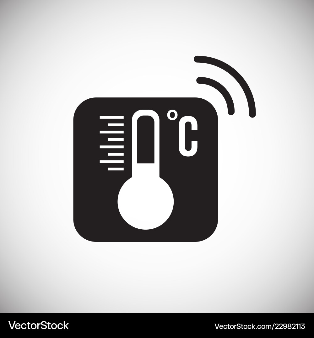 Smart Temperature Sensor Icon vector image
