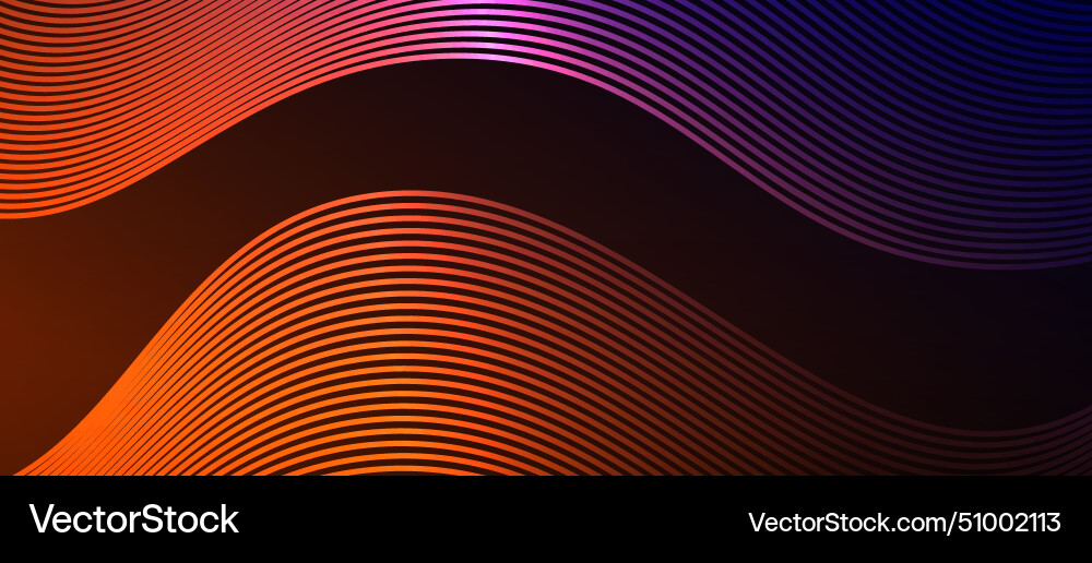 Symmetrical pattern of magenta and orange waves Vector Image