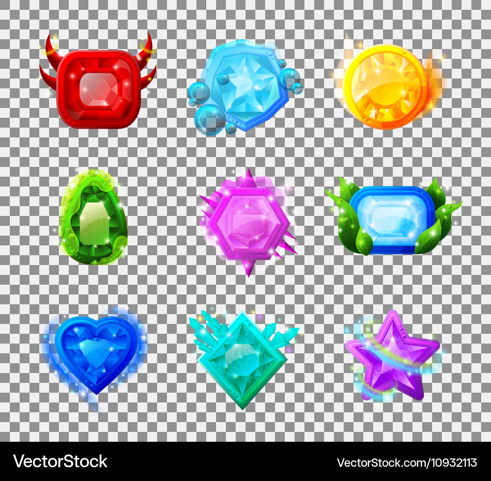 Web game magic gems vector image