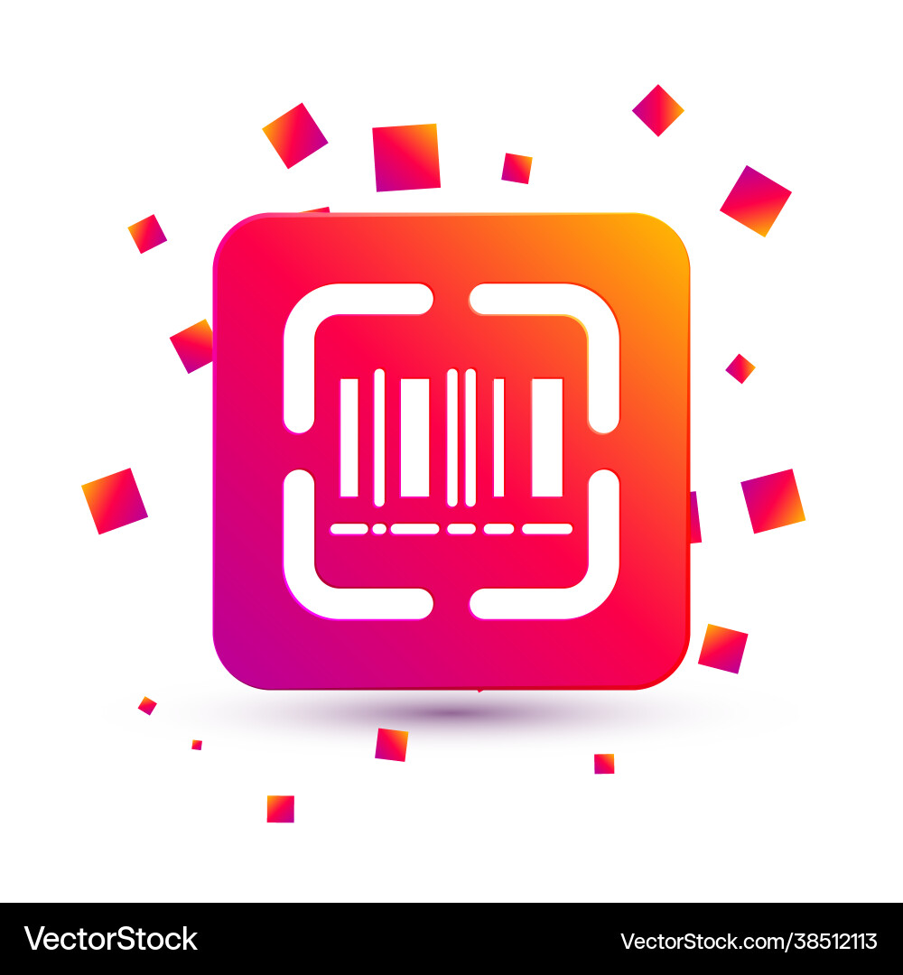 White scanner scanning bar code icon isolated White scanner scanning bar code icon isolated vector image