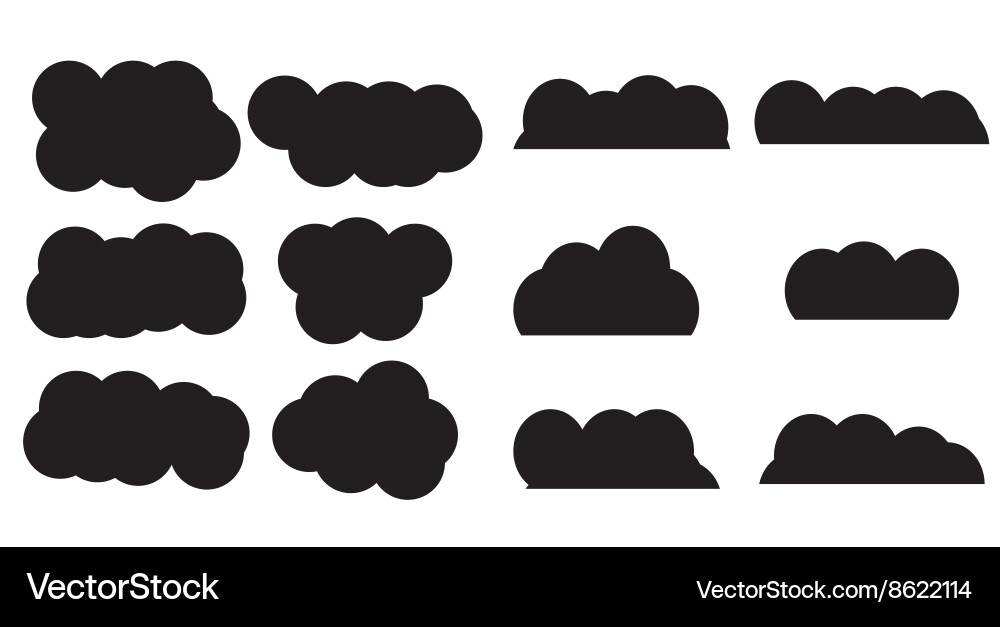Abstract form shape cloud set vector image