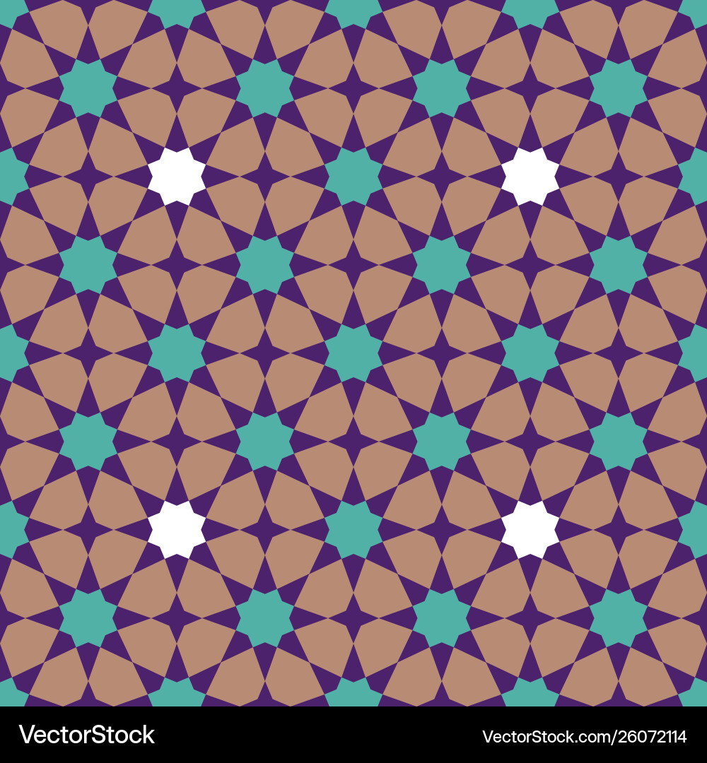 Abstract geometric mosaic pattern with polygons Vector Image