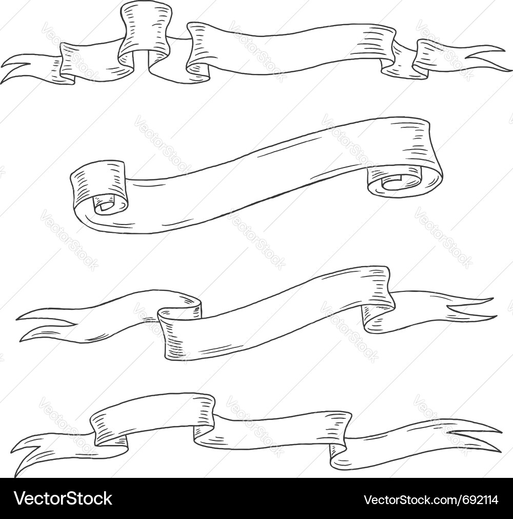 Antique Scroll Set vector image