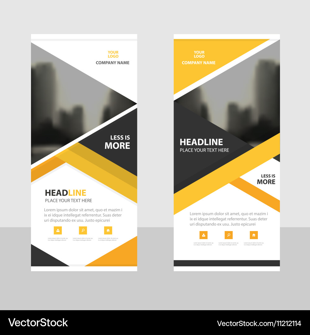 Business roll up banner flat design template set Vector Image