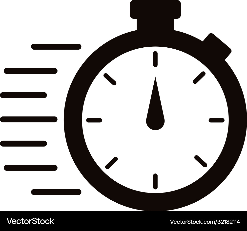Chronometer timer silhouette style icon Vector Image