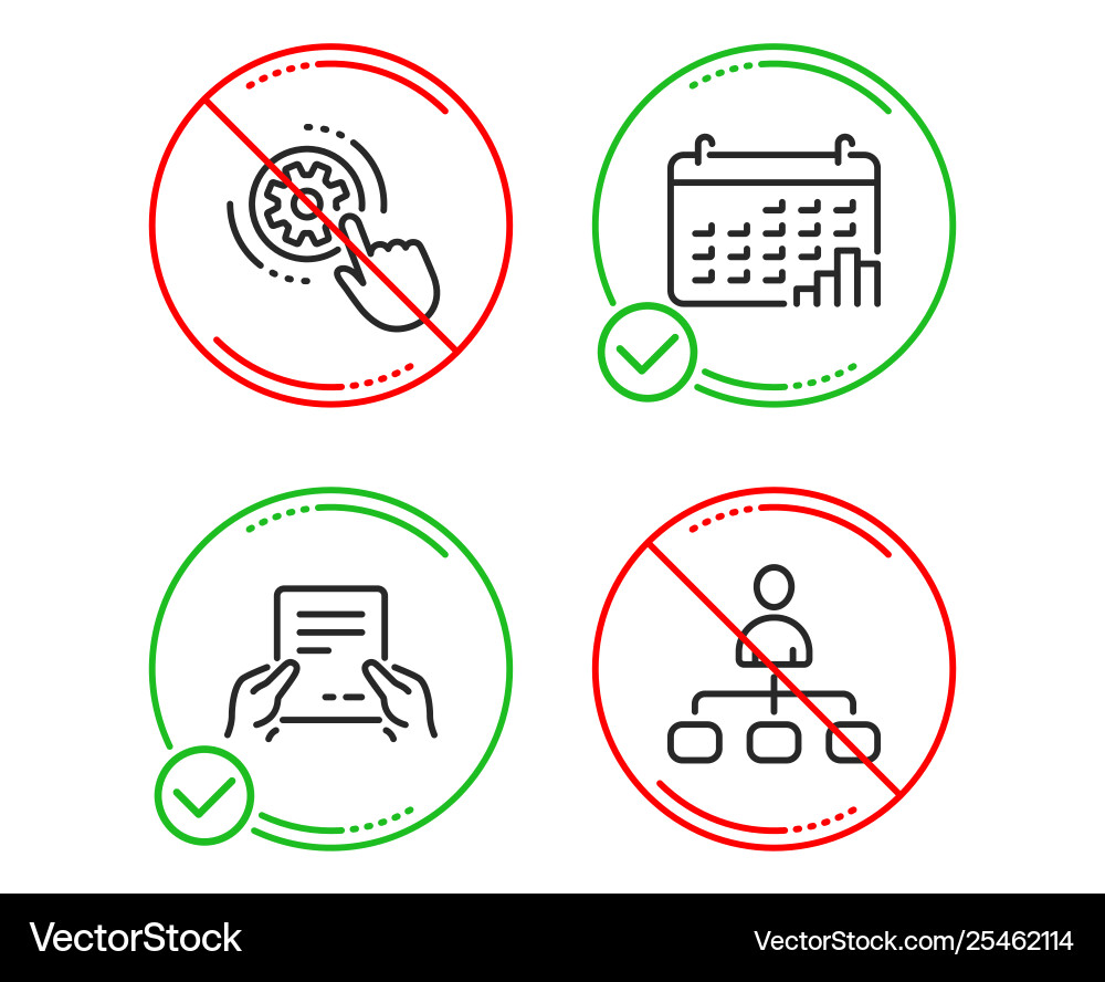 Cogwheel settings calendar graph and receive file Cogwheel settings calendar graph and receive file vector image