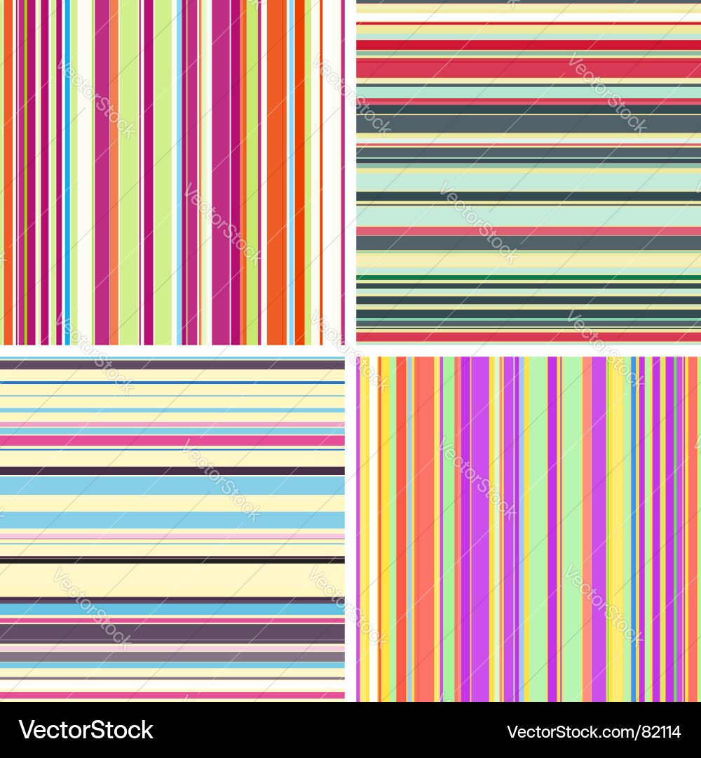 Colorful Stripe Patterns vector image