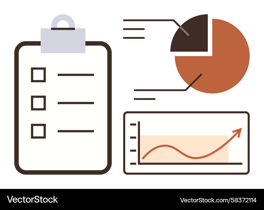 Data Analysis & Progress Tracking Vector Image