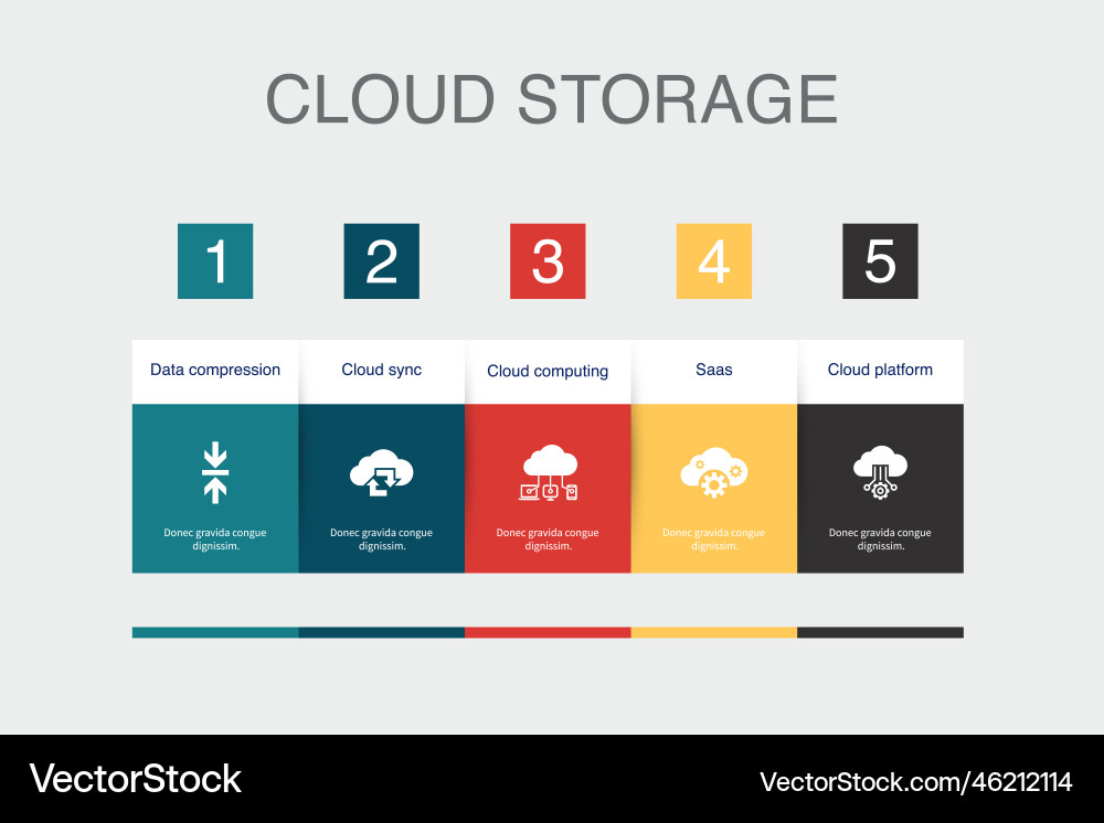 Datenkompression Cloud Sync Computing vektorbild