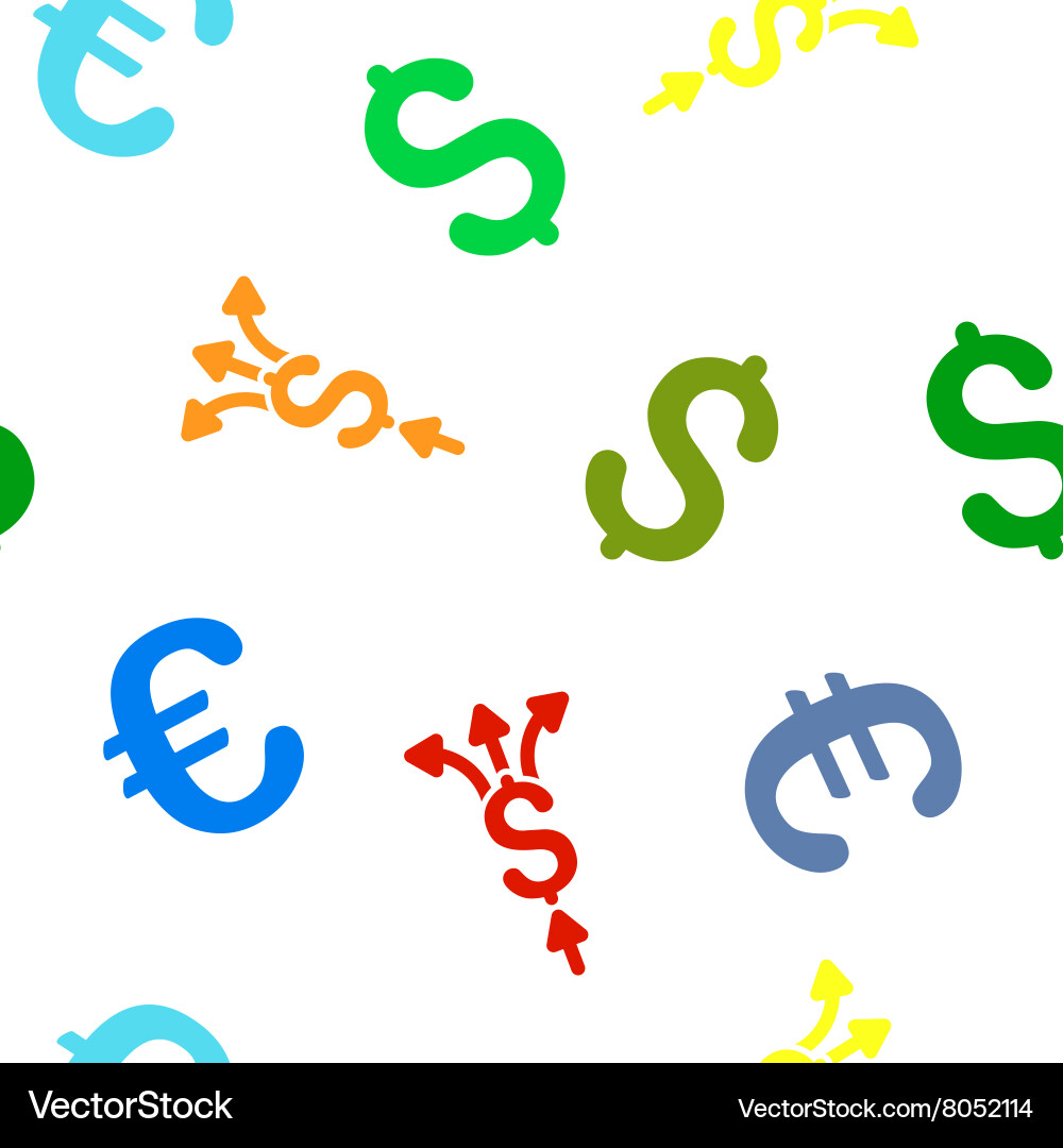 Divide payments seamless flat pattern vector image