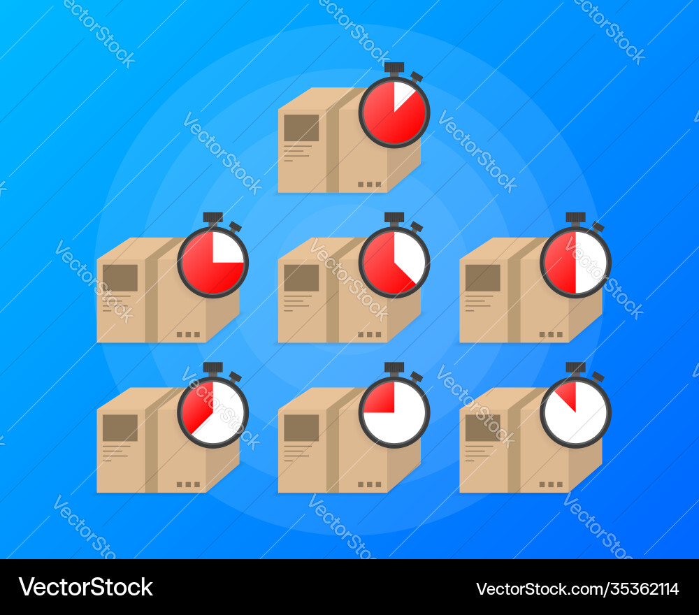 Express delivery service logo fast time Express delivery service logo fast time vector image