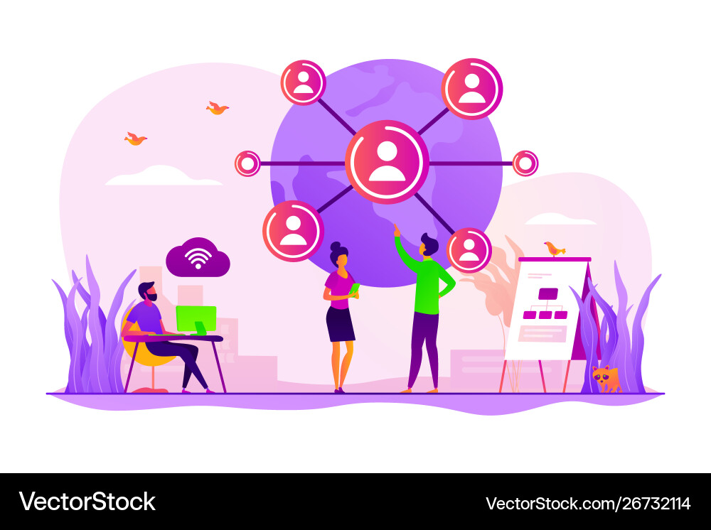 Global network connection concept Global network connection concept vector image
