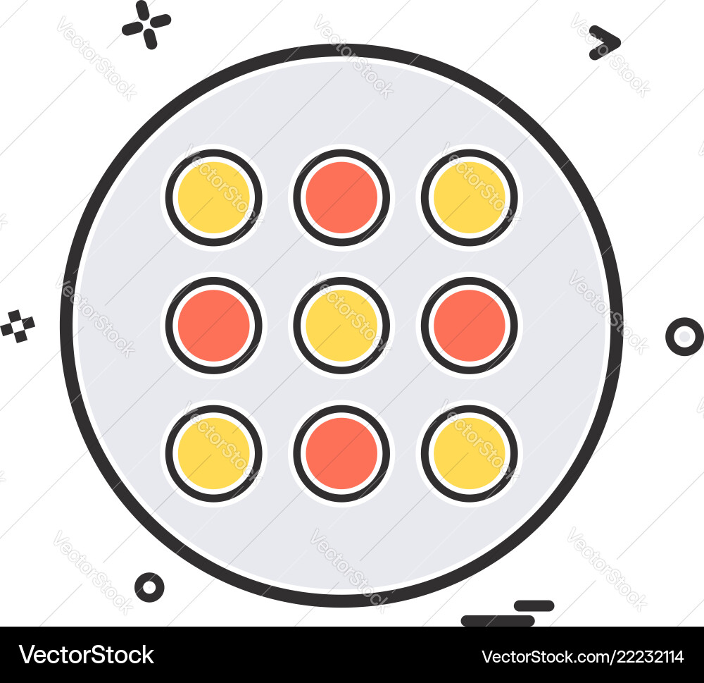 Grid list icon design Grid list icon design Vector Image