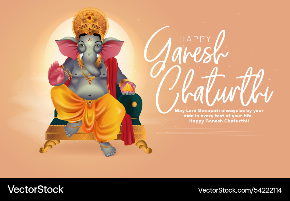 Happy ganesh chaturthi abstract colorful Happy ganesh chaturthi abstract colorful vector image