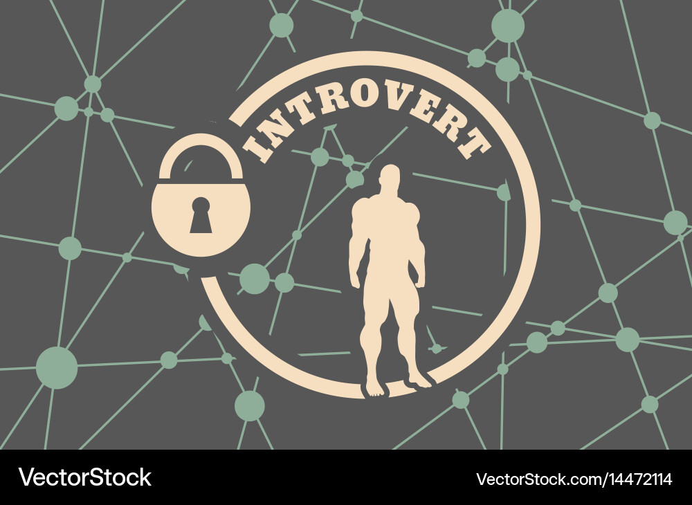 Introvert metaphor icon vector image