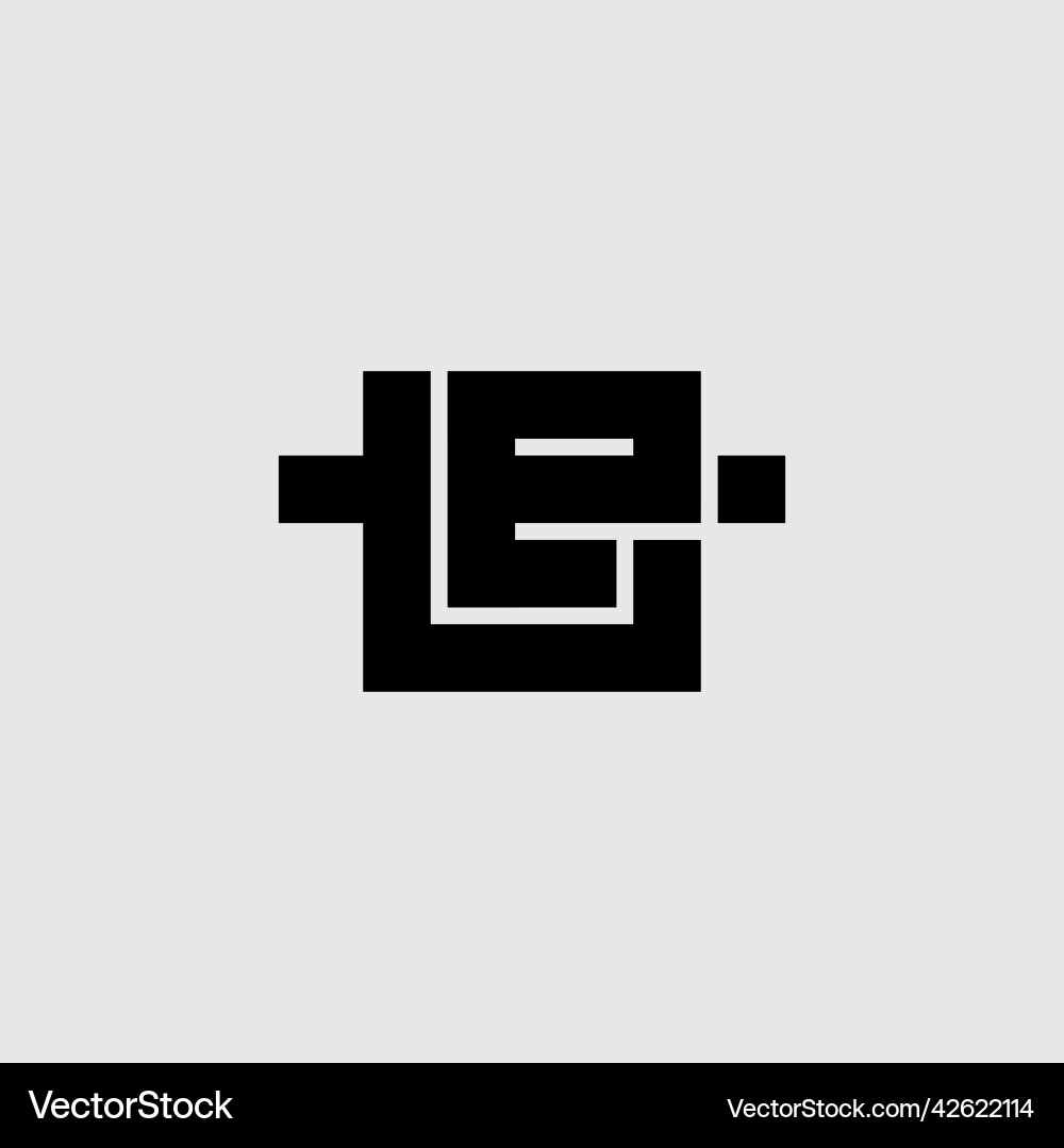 Logo with letters t and e design element or icon Vector Image