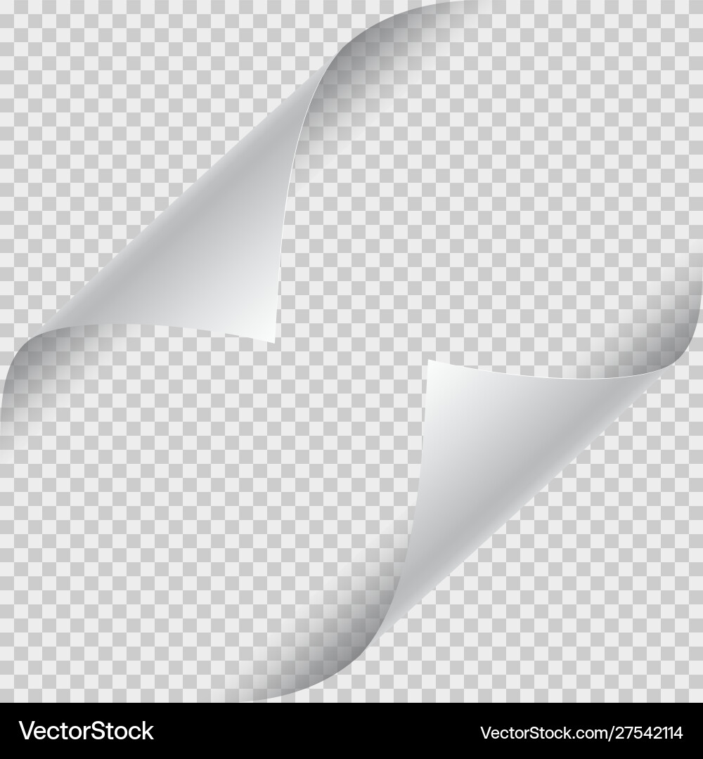 Paper page curl corner flip turn fold sheet Paper page curl corner flip turn fold sheet vector image