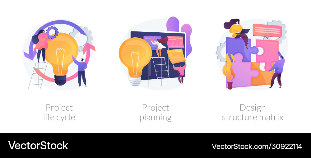 Project life cycle abstract concept Vector Image
