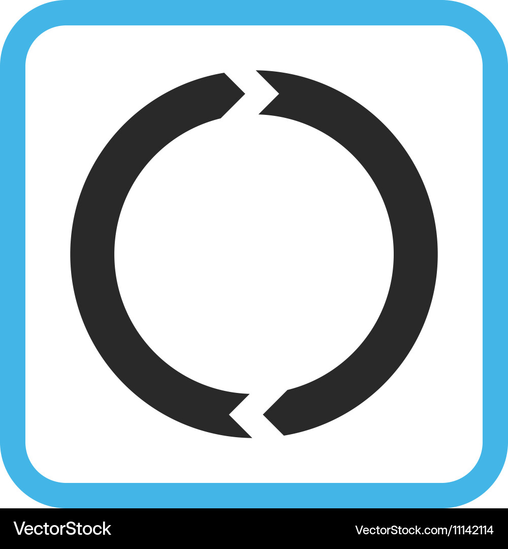 Rotation icon in a frame vector image