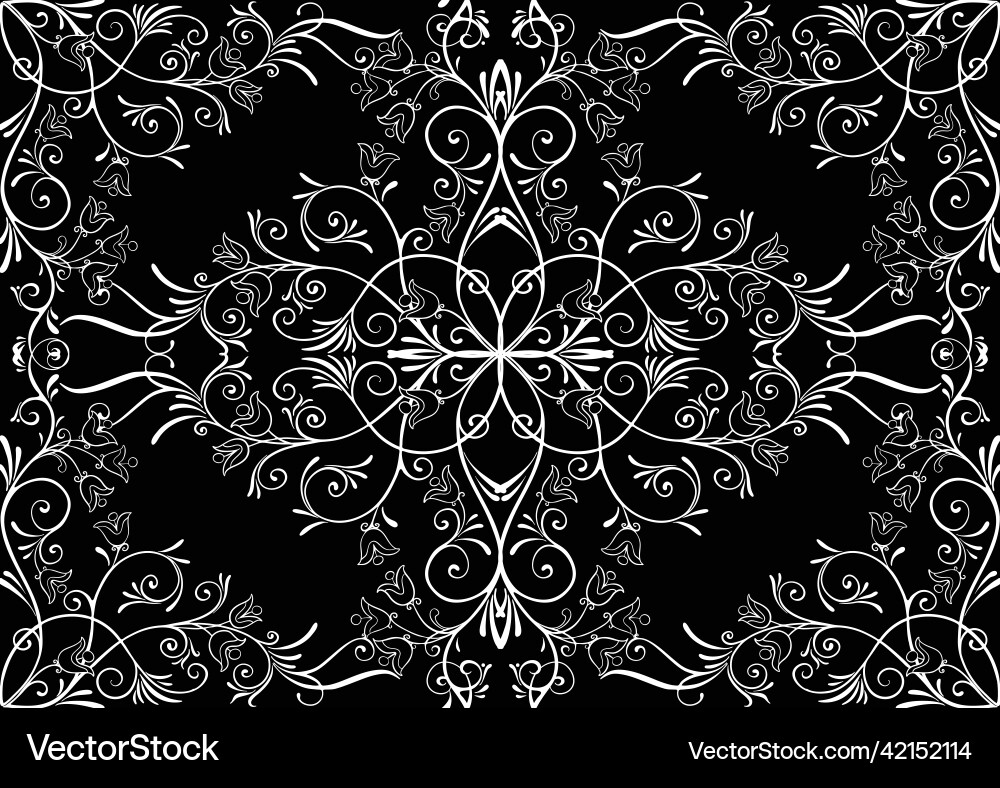 Seamless pattern background in baroque rococo Seamless pattern background in baroque rococo vector image