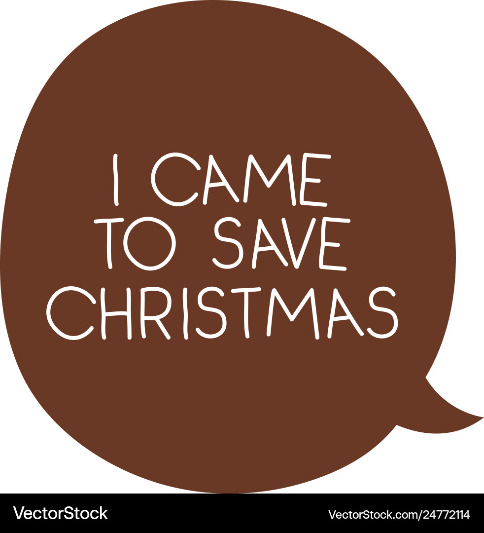 Speech bubble with christmas message icon Vector Image