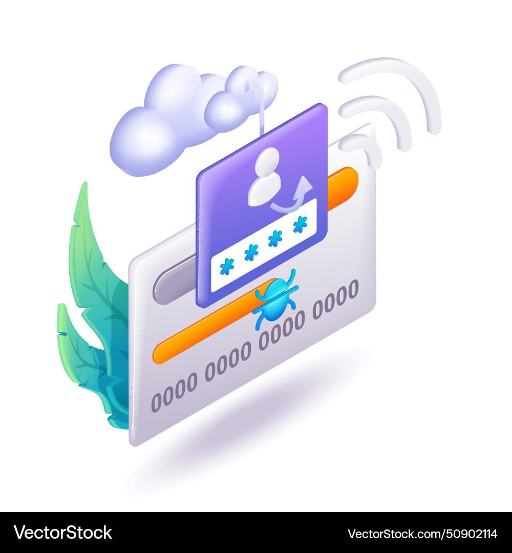 Trending 3d isometric cartoon Royalty Free Vector Image