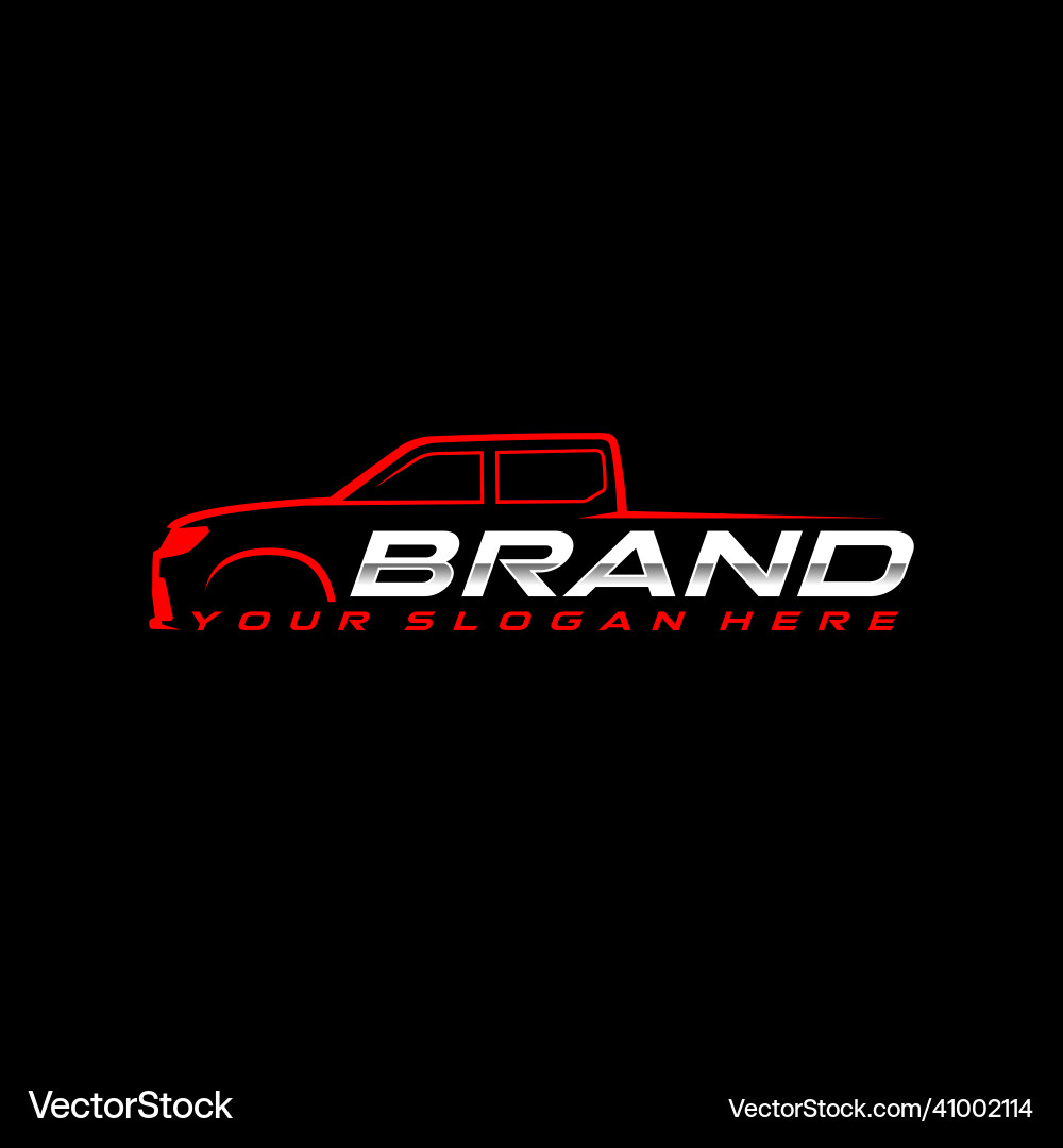 Truck pickup logo template Royalty Free Vector Image