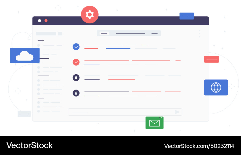 Webpage interface concept Webpage interface concept vector image