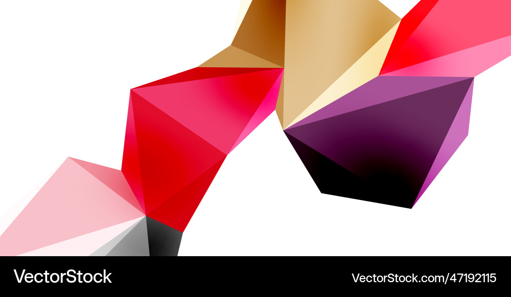 3d low poly triangle design elements 3d low poly triangle design elements Vector Image