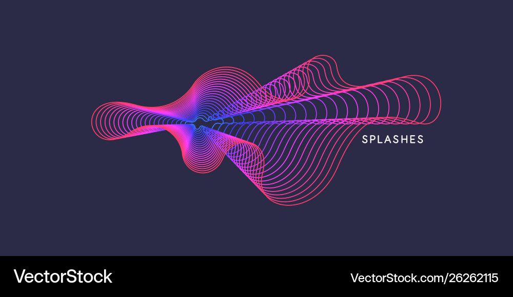 Abstract background with dynamic waves vector image