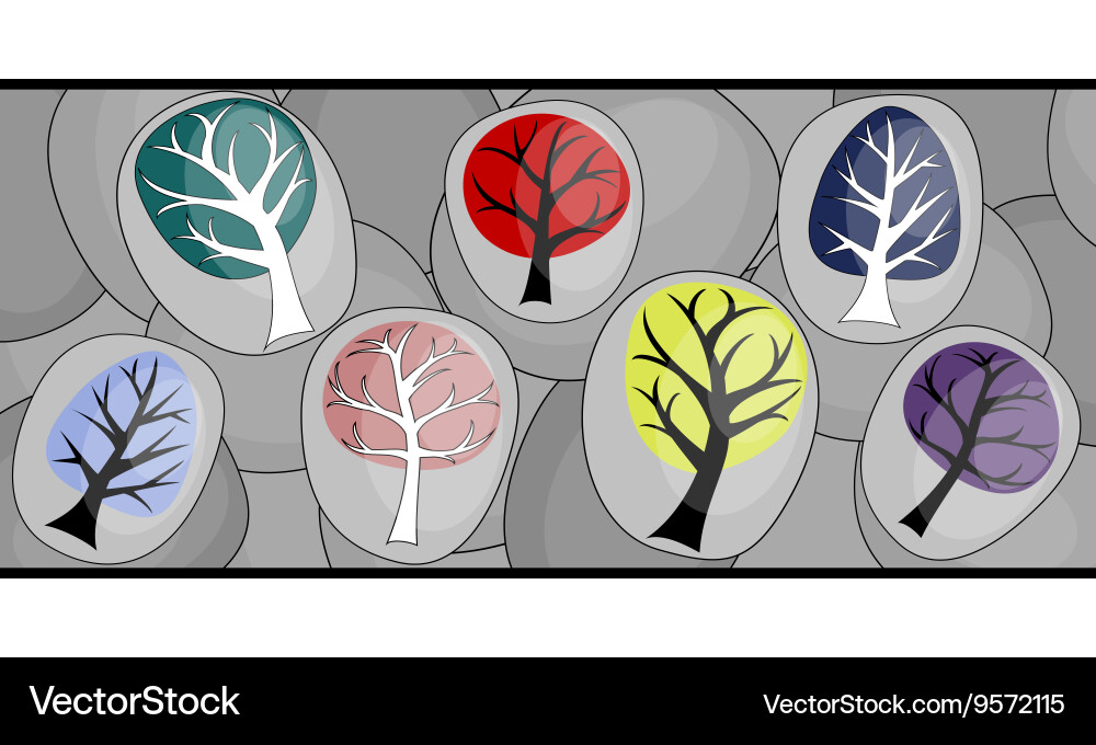 Abstract background with trees Vector Image