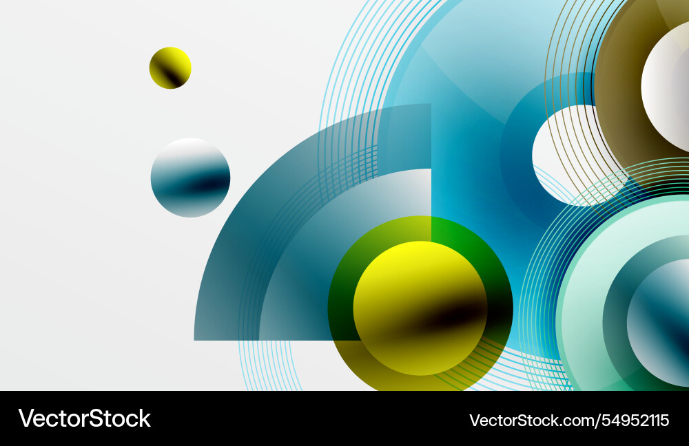 Abstract composition of overlapping circles vector image